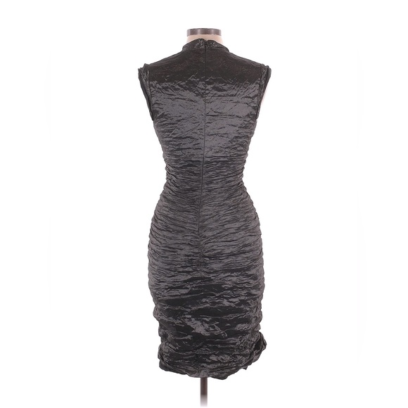 Nicole Miller Ruched Grey Dress - Picture 2 of 2